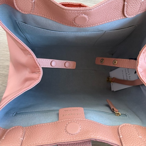 🆕 Senreve Rose Pink & Gold Strati Shopper with Removable Leather Shoulder Strap - Picture 5 of 16